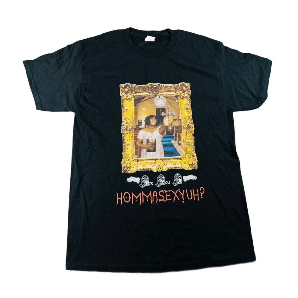 Hanes T-Shirt Men M Black Classic White Chicks Movie Marcus Copeland Funny 2000s